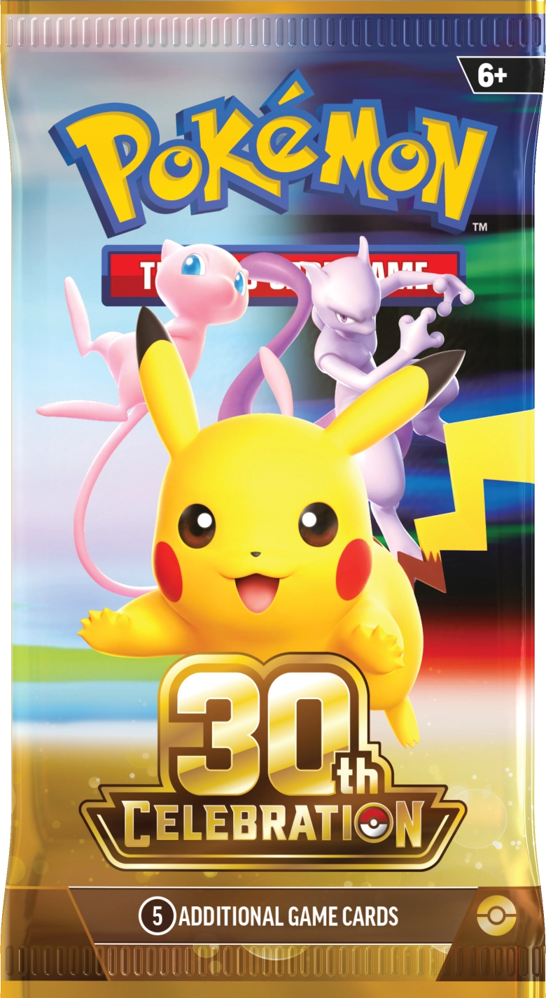 Pokémon 30th Celebration TCG expansion booster pack art