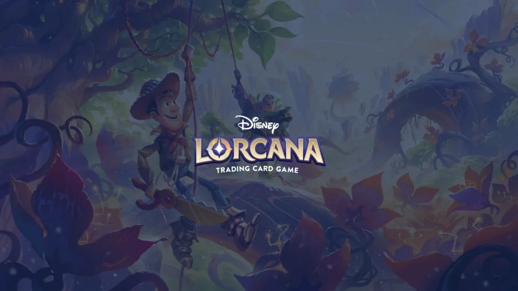 Disney Lorcana Trading Card Game logo with Toy Story Wilds Unknown artwork – Lorcana Tournament TCG27