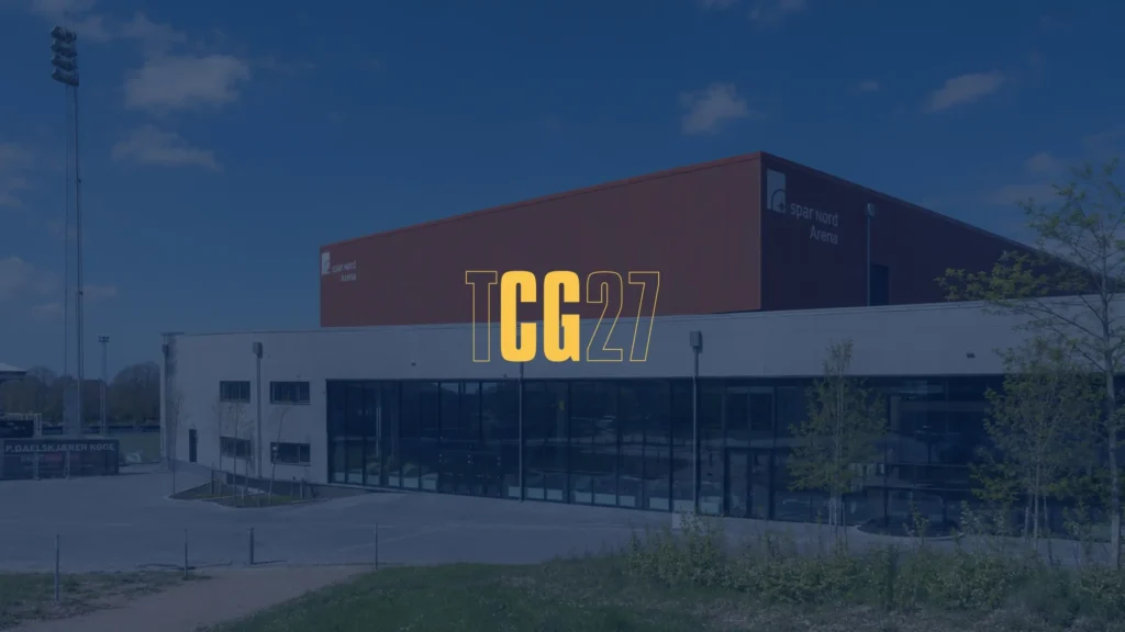 Køgehallerne Spar Nord Arena with The Collector's Grounds (TCG27) logo